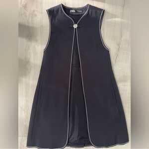 Zara Black Jacket with Silver Button Detail